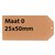 Label HF2 nr 0 200gr 25x50mm bruin 1000 stuks