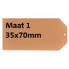 Label karton nr 1 200gr 35x70mm chamois 1000 stuks foto