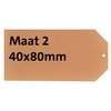 Label karton nr 2 200gr 40x80mm chamois 1000 stuks foto