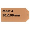 Label karton nr 4 200gr 50x100mm chamois 1000 stuks foto