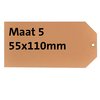 Label karton nr 5 200gr 55x110mm chamois 1000 stuks foto