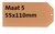 Label karton nr 5 200gr 55x110mm chamois 1000 stuks