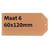 Label karton nr 6 200gr 60x120mm chamois 1000 stuks foto