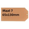 Label karton nr 7 200gr 65x130mm chamois 1000 stuks foto