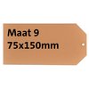 Label karton nr 9 200gr 75x150mm chamois 1000 stuks foto