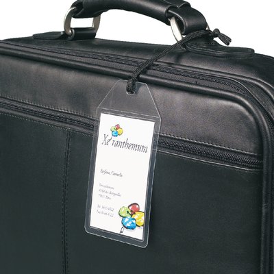 Label bagage Djois 3L 11120 72x123mm + cordon nylon transparent 10 pièces