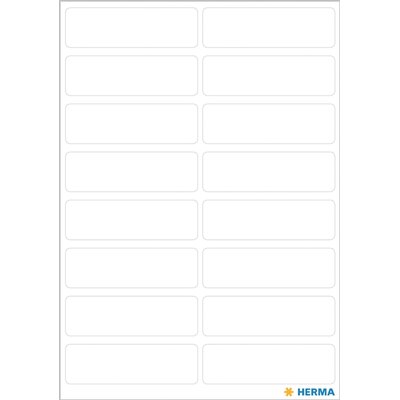 Etiket HERMA 3739 13x40mm wit 112 stuks
