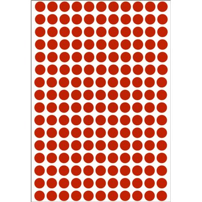 Etiquette HERMA 2212 rond 8mm rouge 5632 pièces
