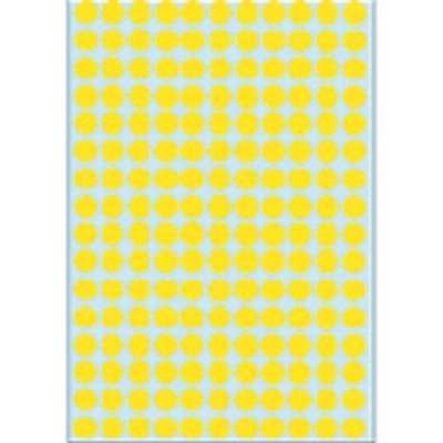 Etiquette HERMA 2211 rond 8mm jaune 5632 pièces