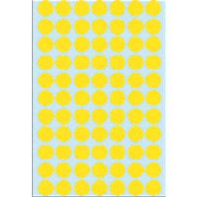 Etiquette HERMA 2231 rond 13mm jaune 2464 pièces