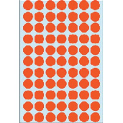 Etiket HERMA 2232 rond 13mm rood 2464 stuks