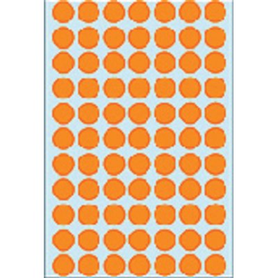 Etiquette HERMA 2234 rond 13mm orange fluo 2464 pièces