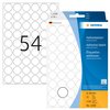 Etiket HERMA 2240 rond 16mm wit 1728 stuks foto