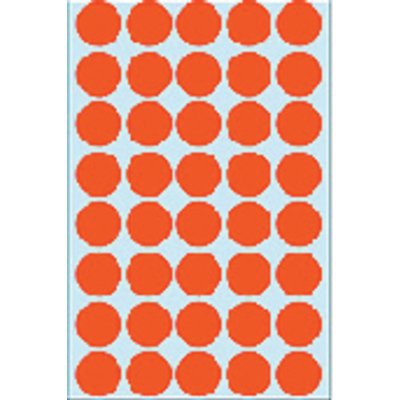 Etiket HERMA 2252 rond 19mm rood 1280 stuks