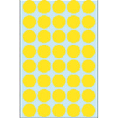 Etiquette HERMA 2251 rond 19mm jaune 1280 pièces