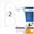 Etiquette HERMA 8624 CD 116mm blanc opaque 20 pièces