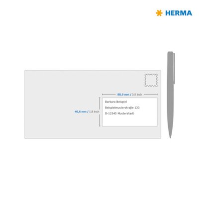 Etiket HERMA 4609 52.5x21.2mm premium wit 11200 stuks