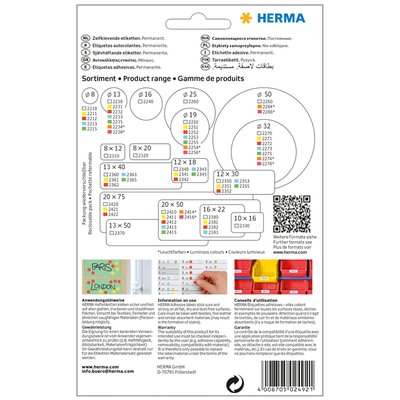 Etiket HERMA 2492 52x82mm rood 128 stuks