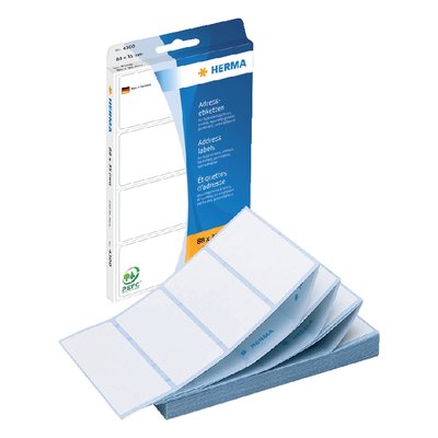 Etiquette d’adresse HERMA 4300 88x35mm 250 pièces zigzag