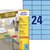 Etiquette Avery 3449 70x37mm bleu 2400 pièces