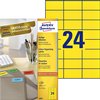 Etiquette Avery 3451 70x37mm jaune 2400pcs Photo
