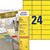 Etiquette Avery 3451 70x37mm jaune 2400pcs