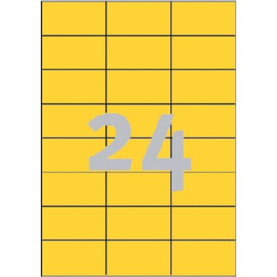 Etiquette Avery 3451 70x37mm jaune 2400pcs