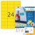 Etiquette HERMA 4406 70x37mm jaune 2400 pièces