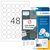 Etiket HERMA 4387 30mm verwijderbaar wit 1200 stuks