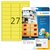 Etiquette HERMA 5140 63,5x29,6mm jaune fluo 540 pièces