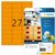 Etiquette HERMA 5141 63,5x29,6mm orange fluo 540 pièces