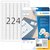 Etiket HERMA 8830 25.4x8.5mm mat wit 5600 stuks