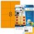 Etiquette HERMA 5145 99,1x67,7mm orange néon 160 pièces