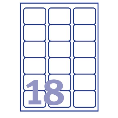 Etiquette Avery L7161-100 63,5x46,6mm blanc 1800 pièces