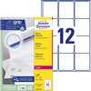 Etiket Avery L7164-100 63.5x72mm wit 1200 stuks foto