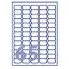 Etiket Avery L7651-25 38.1x21.2mm wit 1625 stuks foto