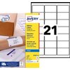Etiket Avery J8160-100 63.5x38.1mm wit 2100 stuks foto