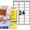 Etiket Avery J8159-100 63.5x33.9mm wit 2400 stuks foto