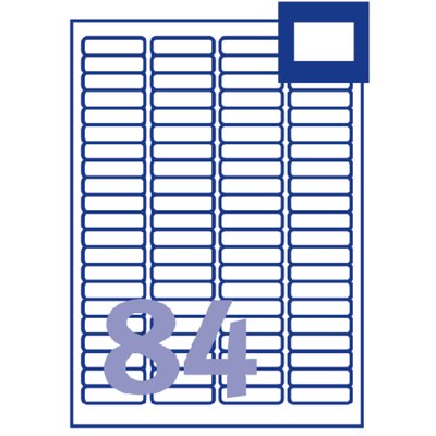 Etiquette Avery J8656-25 46x11,1mm blanc 2100 pièces
