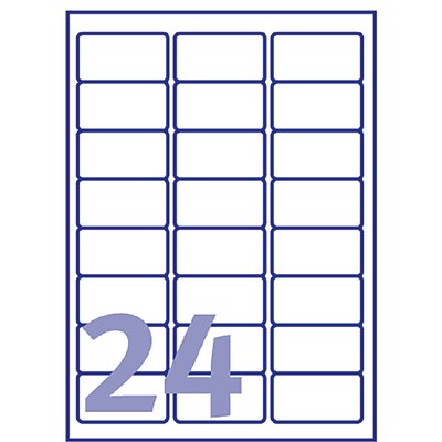 Etiquette Avery L7159-100 63,5x33,9mm blanc 2400 pièces