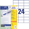 Etiket Avery 3474 70x37mm wit 2400 stuks foto
