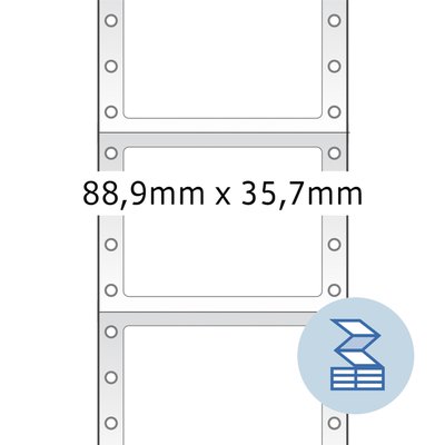 Etiquette HERMA 8161 88,9x35,7mm 1 rangée blanc 2000 pièces