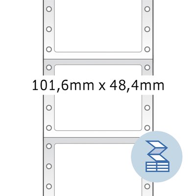 Etiquette HERMA 8163 101,6x48,4mm 1 rangée blanc 2000 pièces