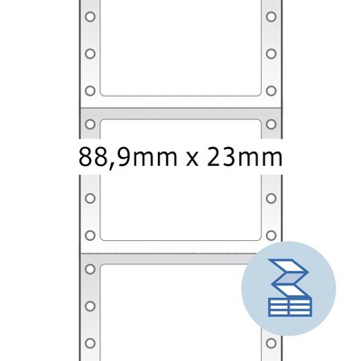 Etiquette HERMA 8210 88,9x23mm 1 rangée blanc 6000 pièces