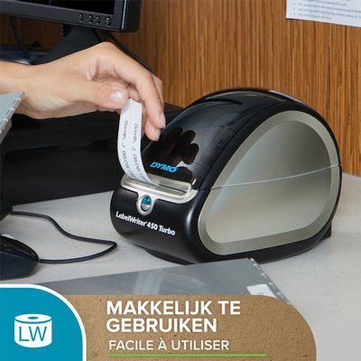 Etiket Dymo LabelWriter adressering 28x89mm 12 rollen á 130 stuks wit