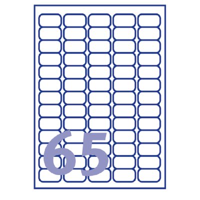 Etiket Avery J8651-10 38.1x21.2mm wit 650 stuks
