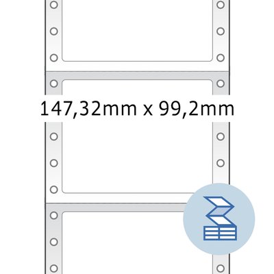 Etiket HERMA 8292 147.3x99.2mm 1-baans wit 3000 stuks