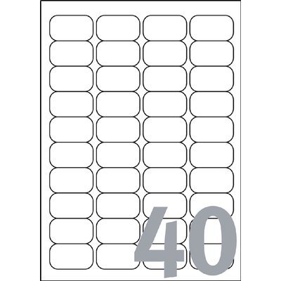 Etiket Avery J8654-25 45.7x25.4mm wit 1000 stuks