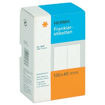 Frankeeretiket HERMA 4328 dubbel 130x40mm 500 stuks