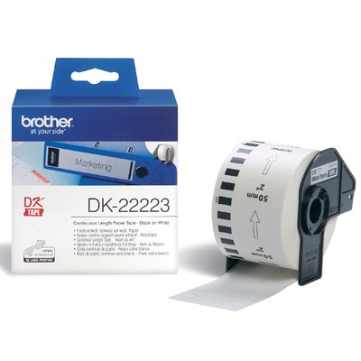 Etiquette Brother DK-22223 continu 50mm 1 rouleau 30m blanc